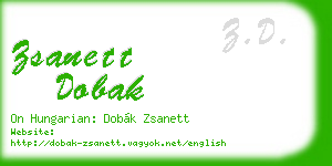 zsanett dobak business card